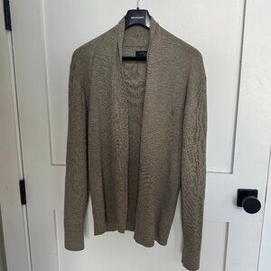 All Saints 100% Merino Beige Cardigan